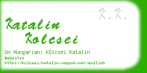 katalin kolcsei business card