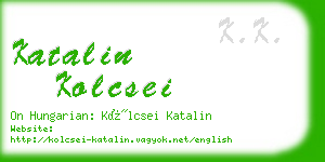 katalin kolcsei business card